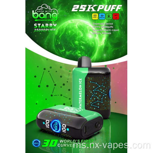 Bang Starry 25000 Puffs Vapes Geching Borong